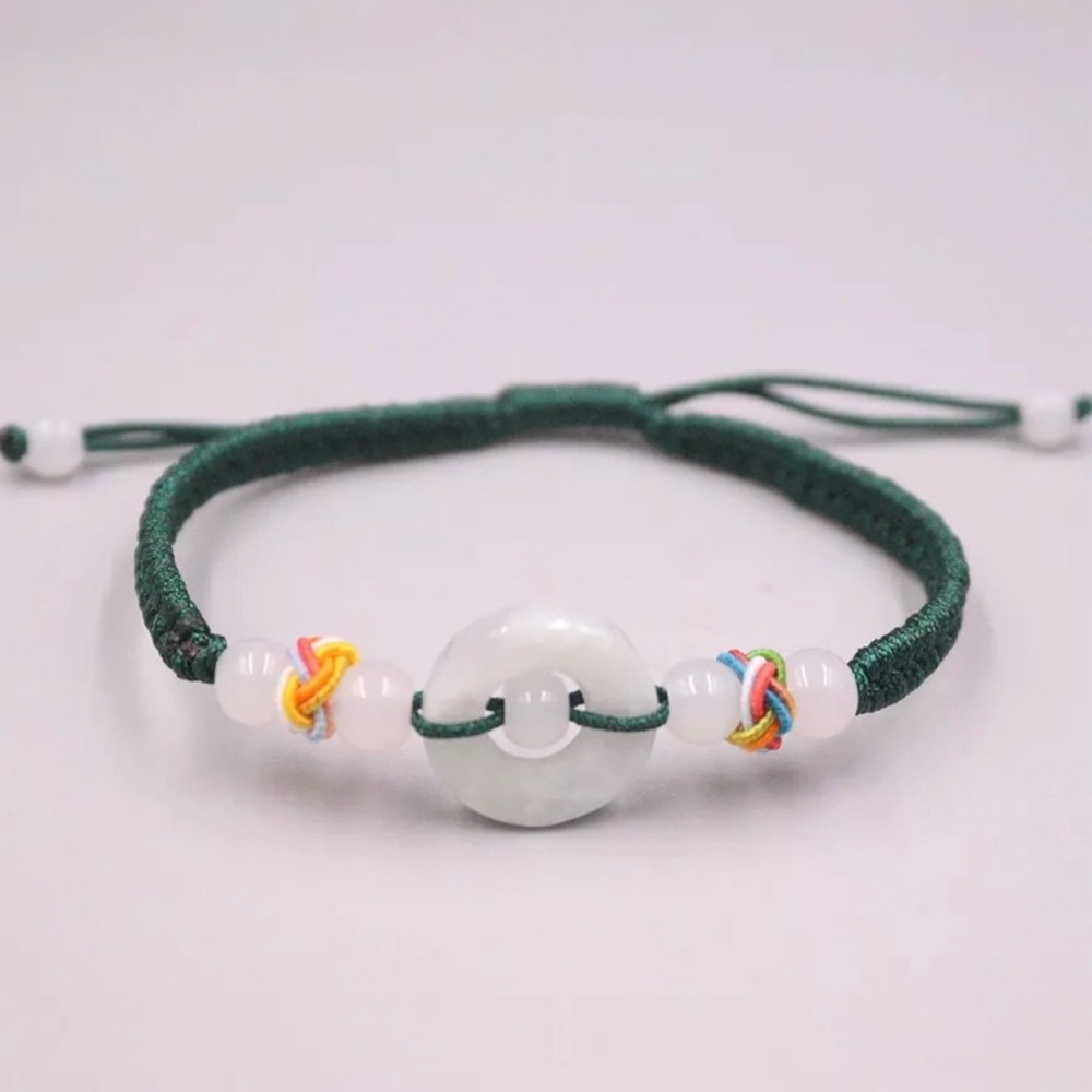 💜 Jade Macrame Bracelet 7”-8” adjustable NEW